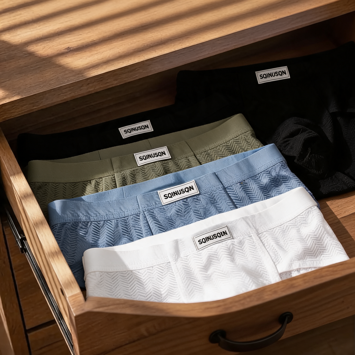 Embossed Texture Quick‑dry Boxer Briefs