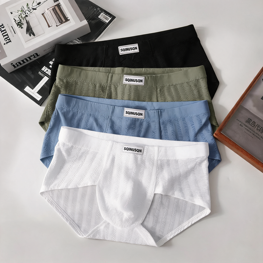 Embossed Texture Quick‑dry Boxer Briefs