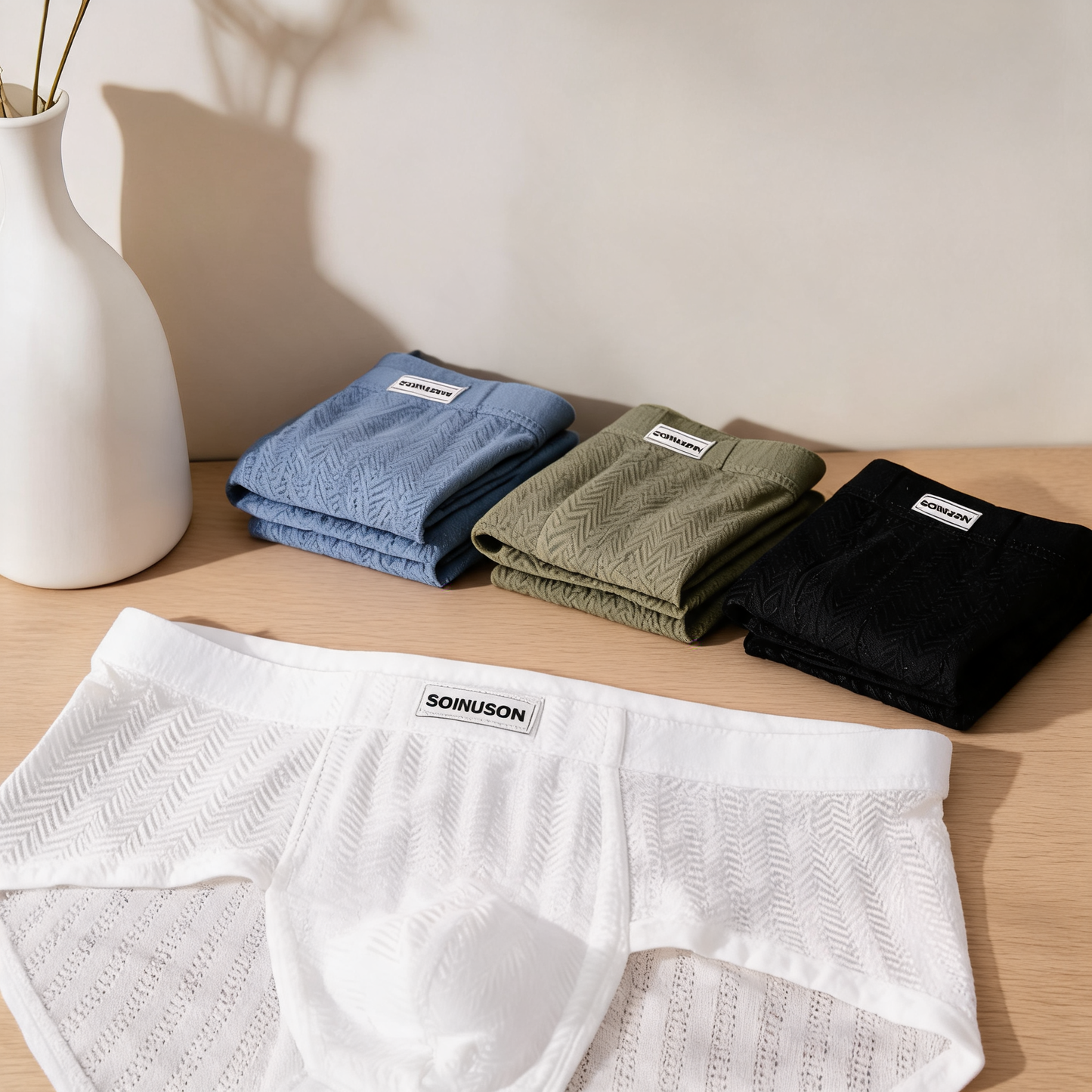 Embossed Texture Quick‑dry Boxer Briefs