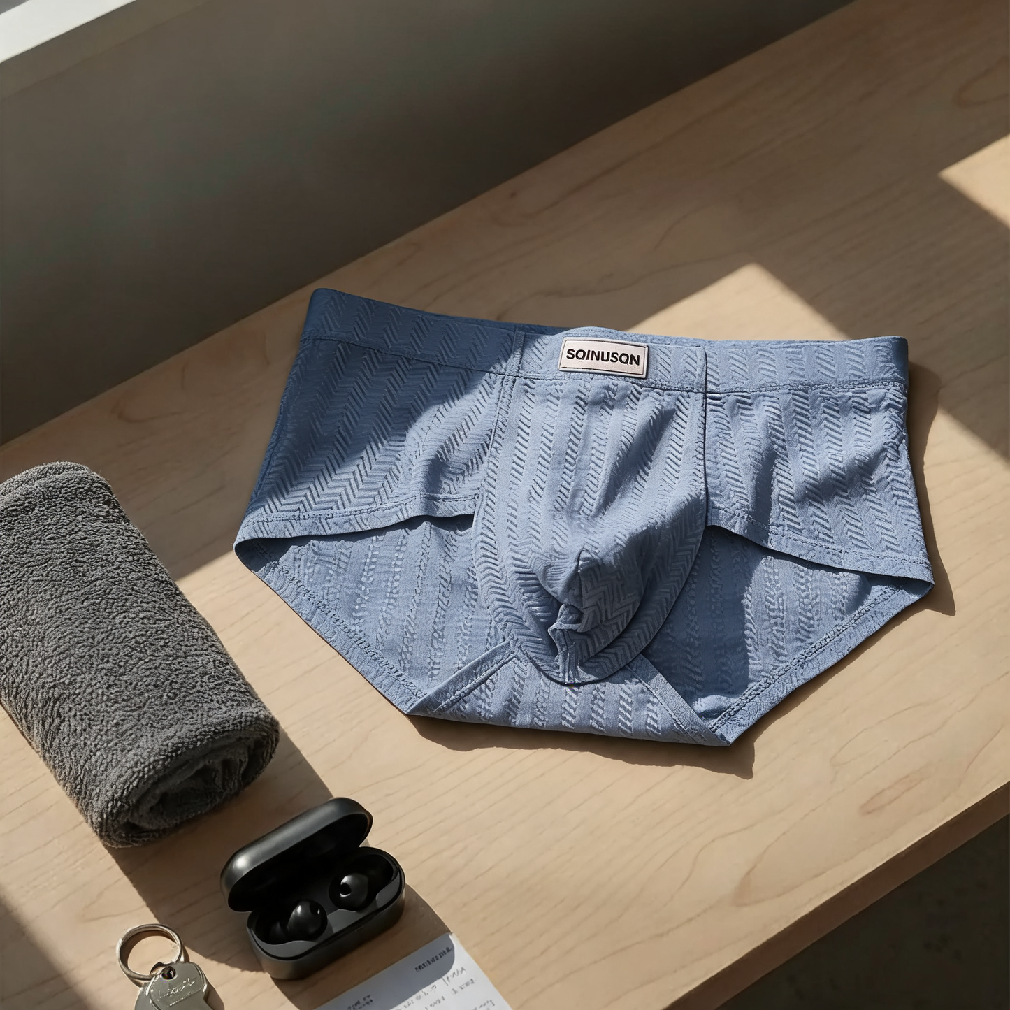 Embossed Texture Quick‑dry Boxer Briefs