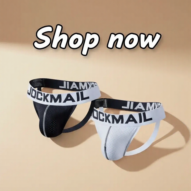 Letter Wide Waist Mesh Sport Jockstrap Underwear