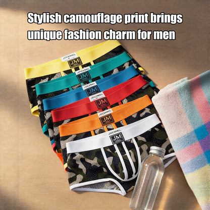 Camouflage Mesh Breathable Men’s Boxer Briefs