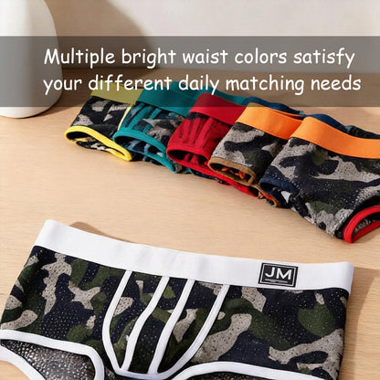 Camouflage Mesh Breathable Men’s Boxer Briefs