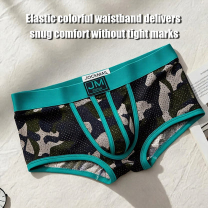Camouflage Mesh Breathable Men’s Boxer Briefs