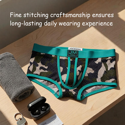 Camouflage Mesh Breathable Men’s Boxer Briefs