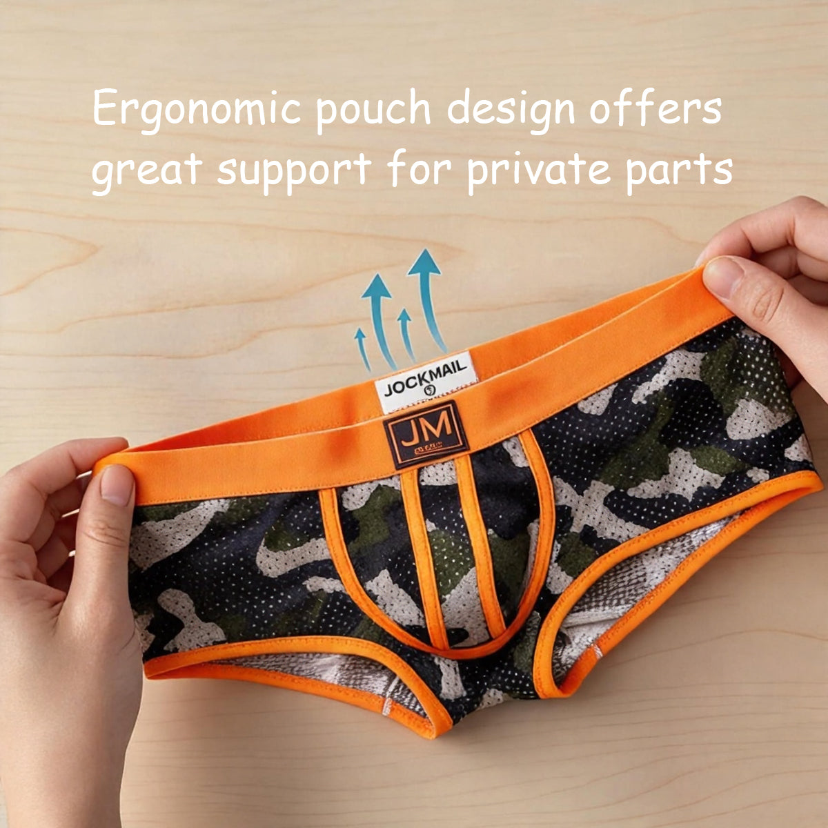 Camouflage Mesh Breathable Men’s Boxer Briefs