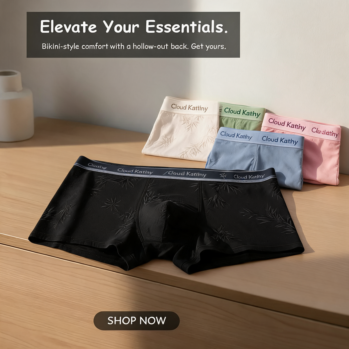 Bamboo Jacquard Men's Boxer Briefs