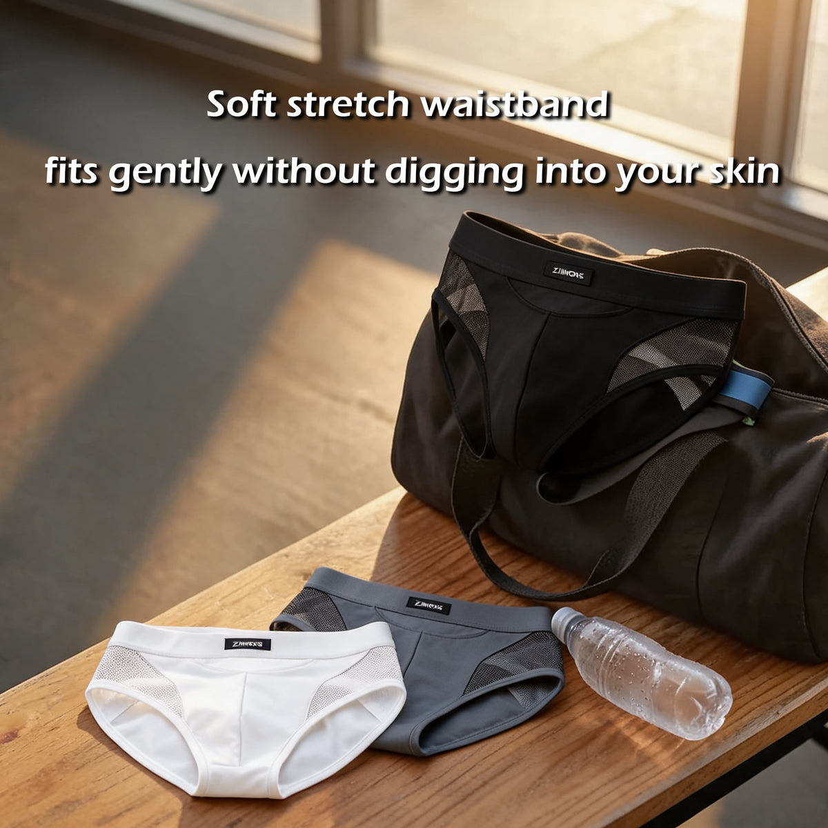 Mechanical style paneled briefs