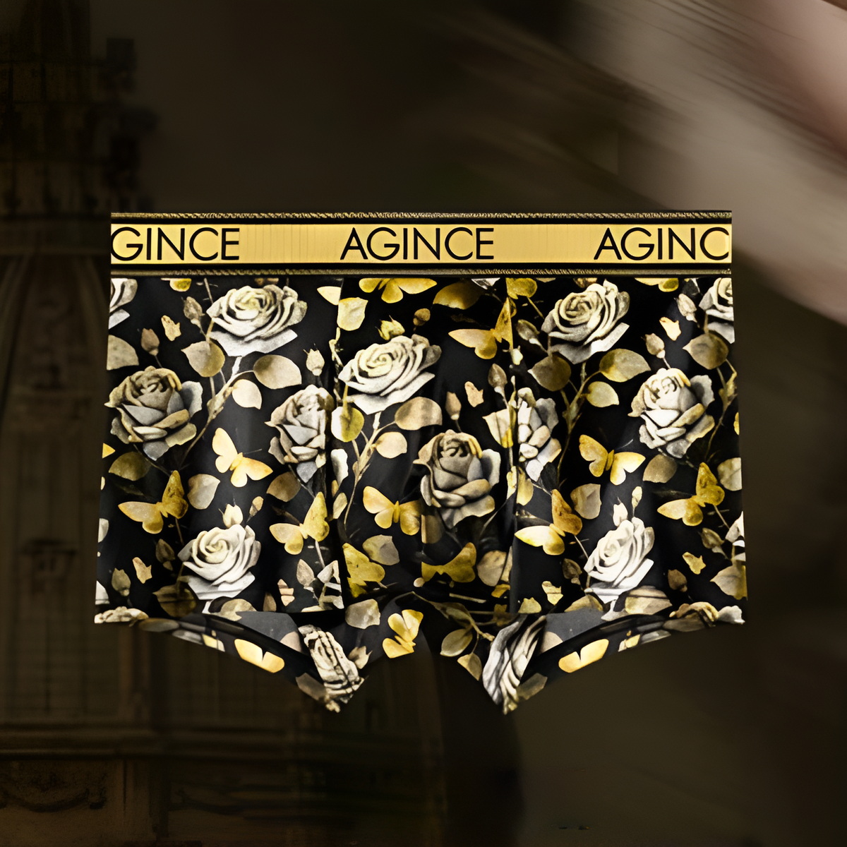 Luxurious Vintage Floral Print Men's Boxer Briefs
