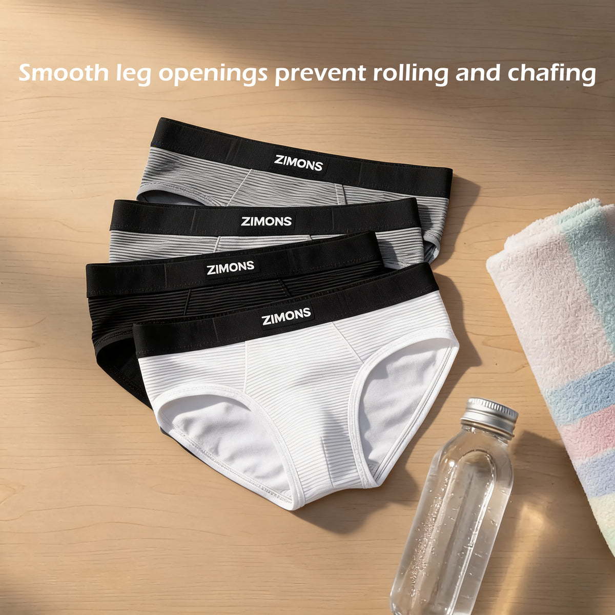 Men's Striped Texture Briefs