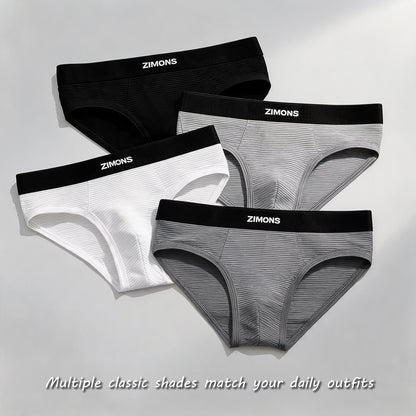 Men's Striped Texture Briefs