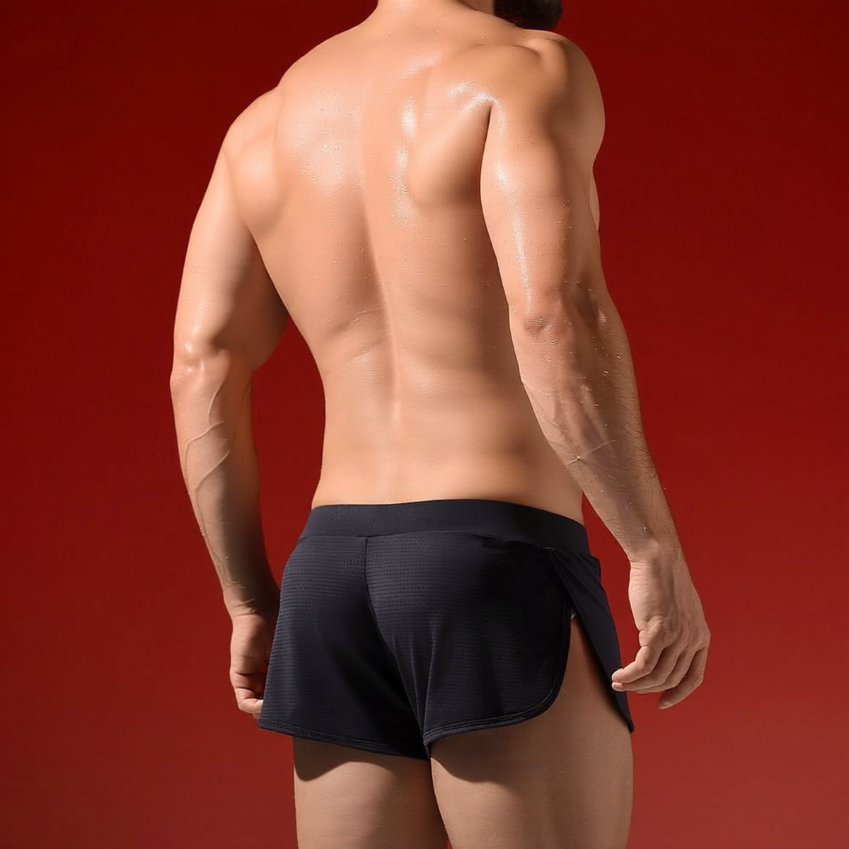 Men's Breathable Mesh Split Design Underwear Shorts