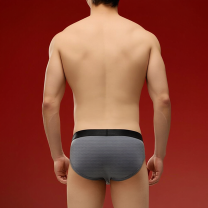 Men's Striped Texture Briefs