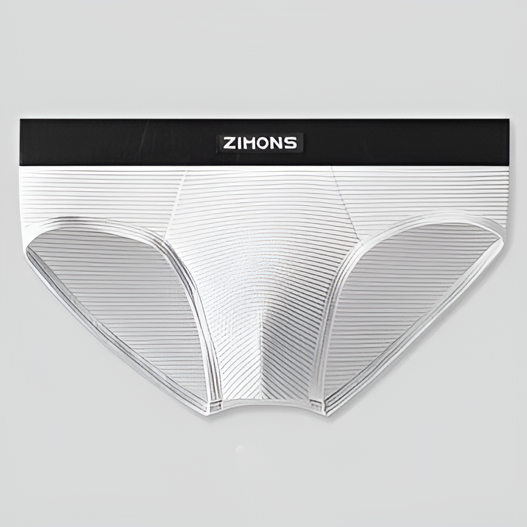 Men's Striped Texture Briefs