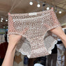 Chiffon Lace Trim Mid-Rise Breathable Briefs