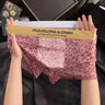 QS Sexy Leopard Print Semi-transparent Breathable Boxer Briefs