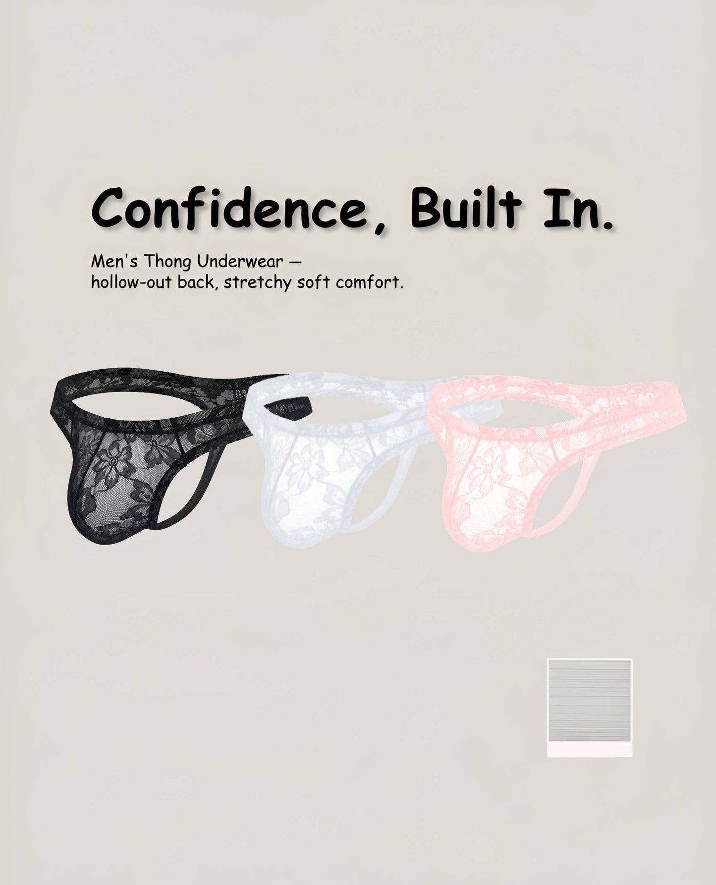 QS Lace See-through Sexy Briefs