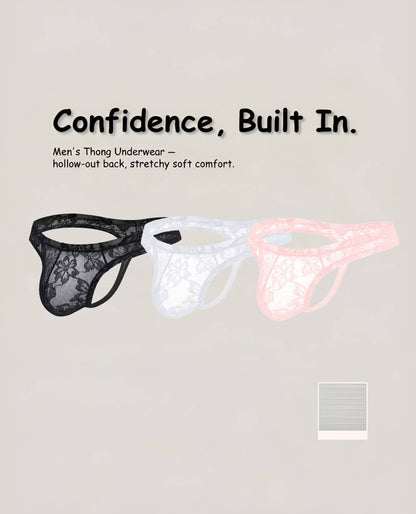 QS Lace See-through Sexy Briefs