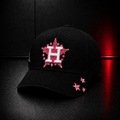 Black Pink Star Letter Cap