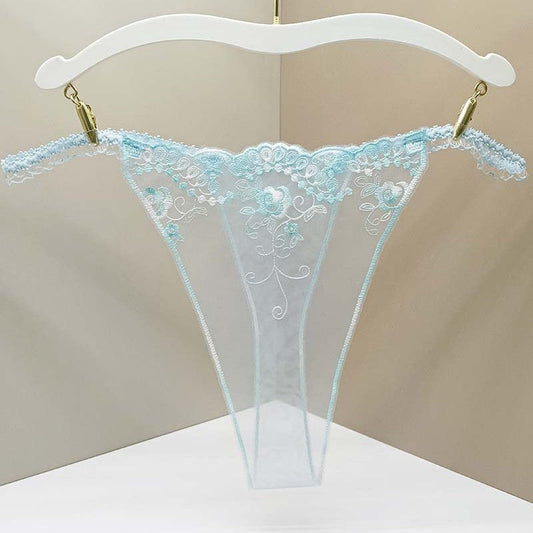 ZD  Black Embroidered Rose Briefs