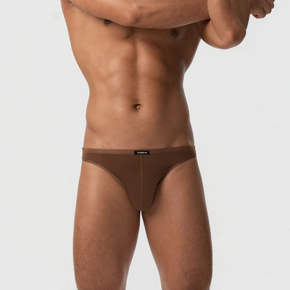 Minimal Solid One-Piece Ice-Silk Low-Rise Slim Briefs