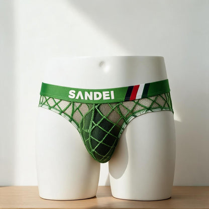 ZD【Limited Time Offer 】Grid Lace Wide Waistband Sporty Comfort Men's Underwear