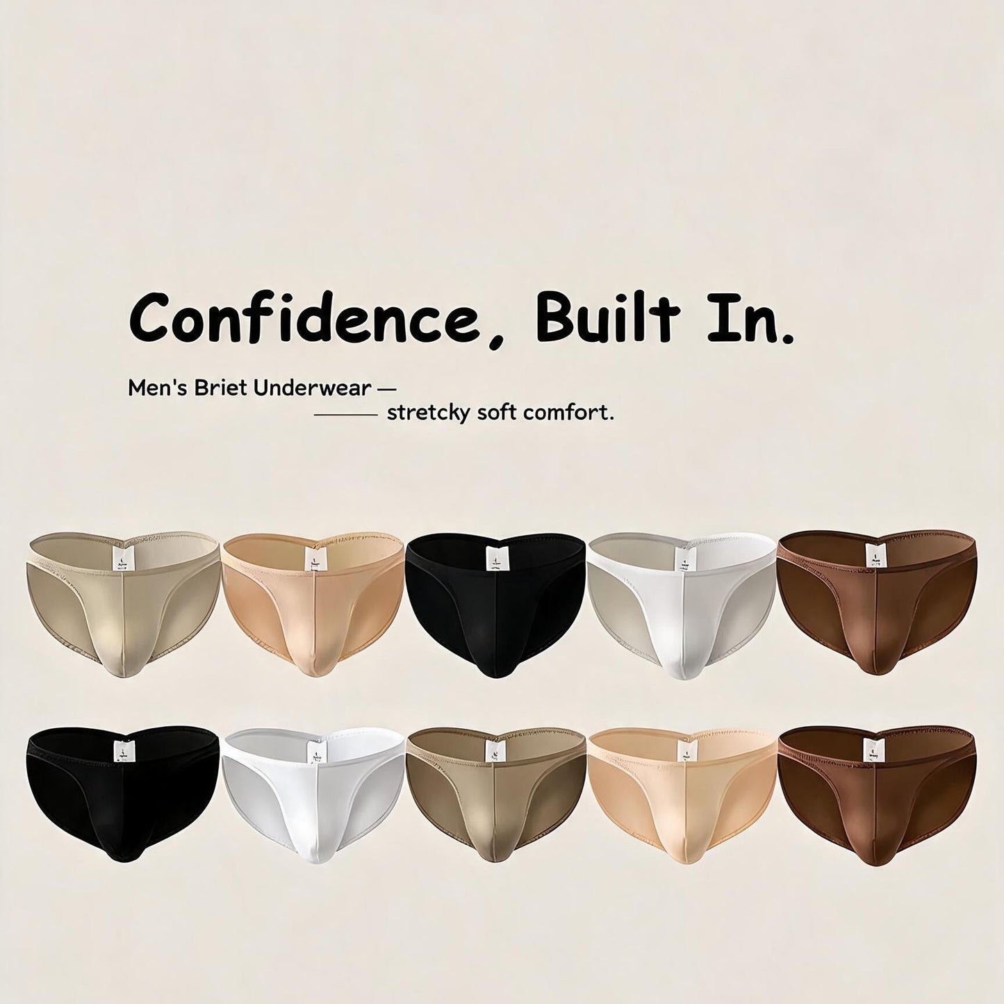 ZD Pleated Satin Gentle‑Fit Men Briefs