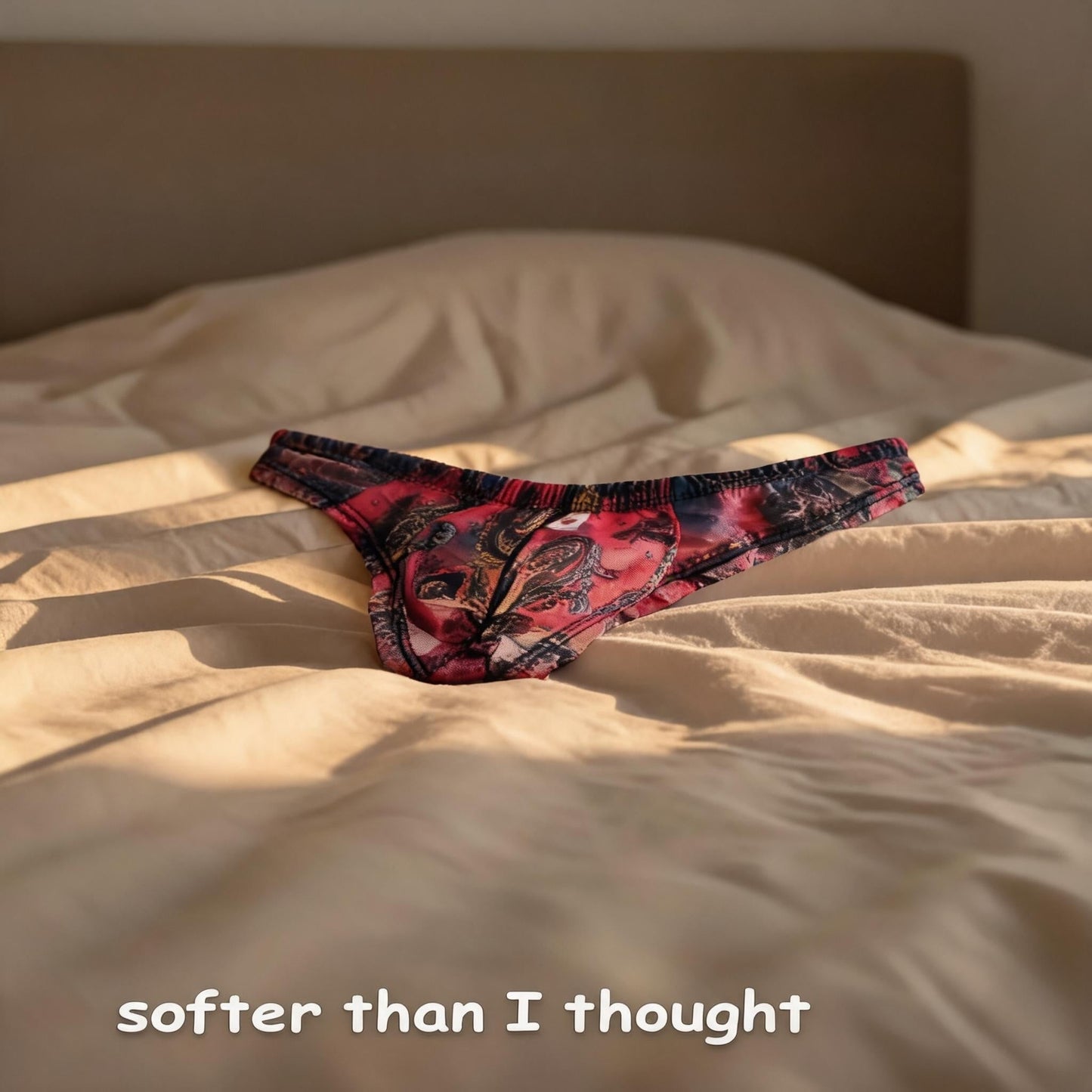 ZD Floral Print Sheer Mesh Brief