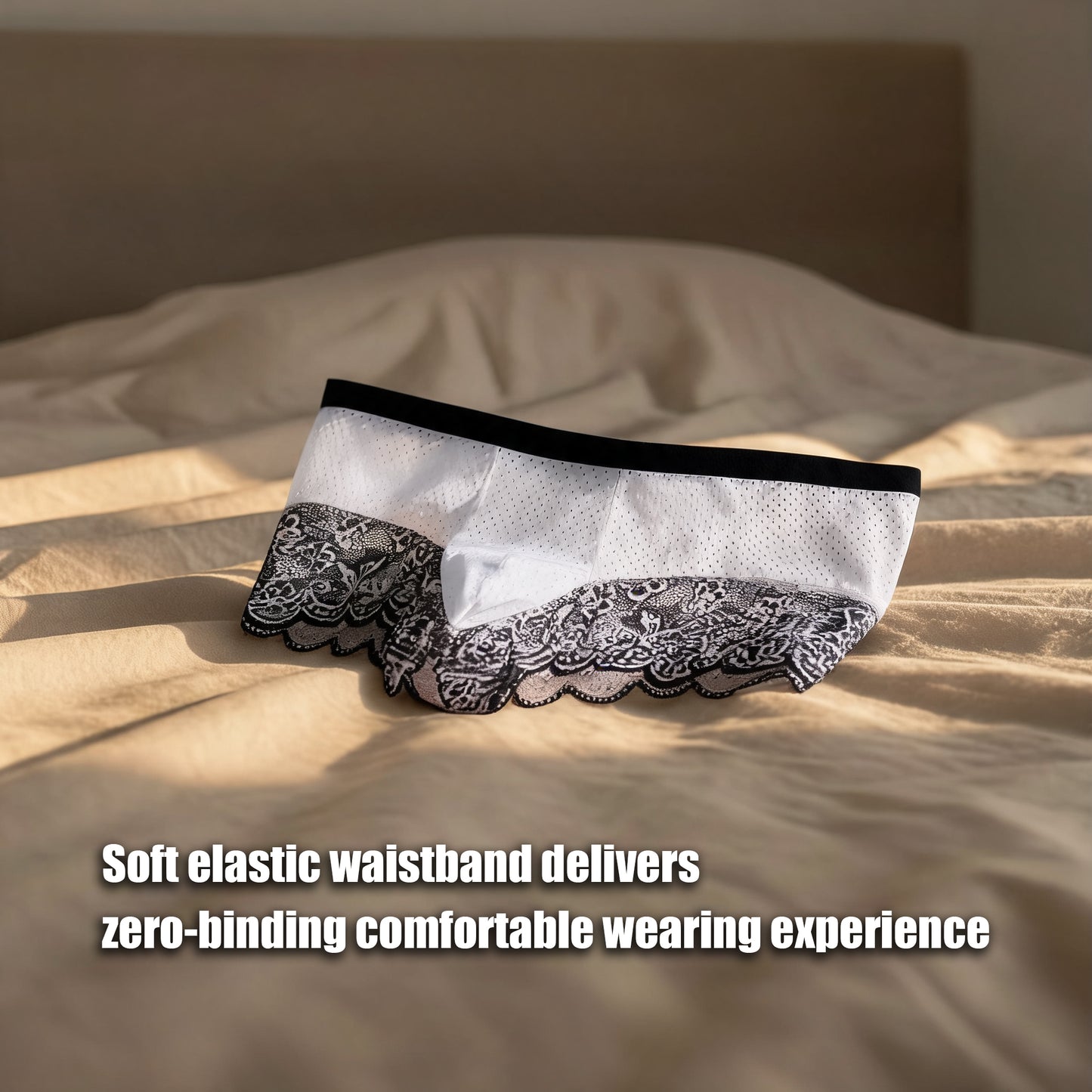 Breathable Mesh Lace Men’s Boxer Briefs