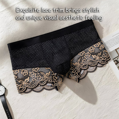 Breathable Mesh Lace Men’s Boxer Briefs