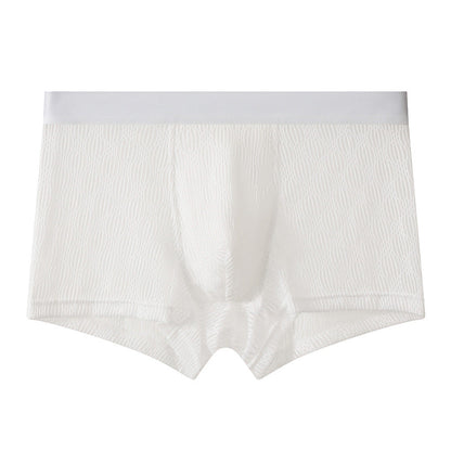Water Wave Jacquard Wide Waist Mid-Rise Men's Boxer Briefs
