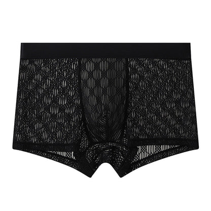 Water Wave Jacquard Wide Waist Mid-Rise Men's Boxer Briefs