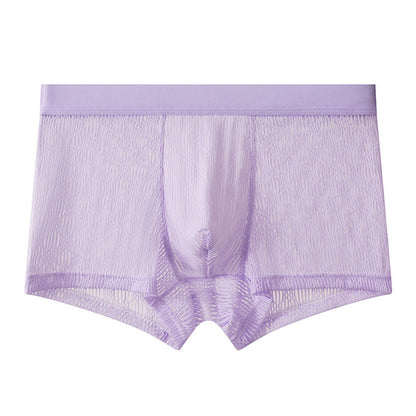 Water Wave Jacquard Wide Waist Mid-Rise Men's Boxer Briefs