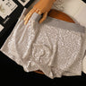 Leaf-patterned lace breathable boxer briefs
