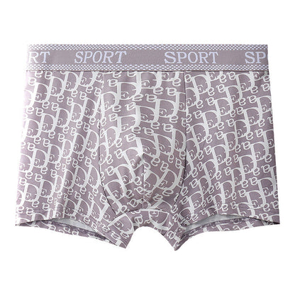 All-Over Repeating Letter Print Sport Waistband Boxer Briefs