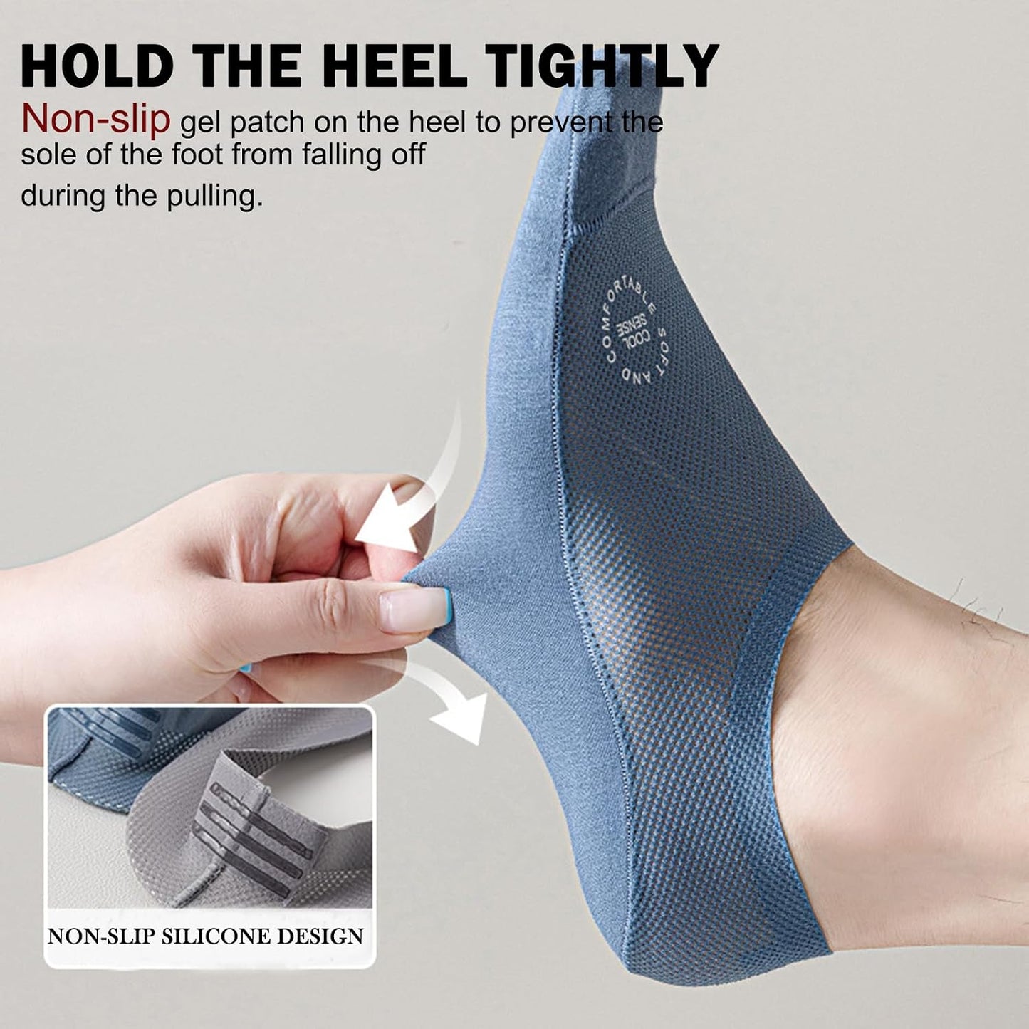 Men’s Mesh Ultra Breathable Ice Silk Invisible Socks