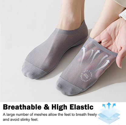Men’s Mesh Ultra Breathable Ice Silk Invisible Socks