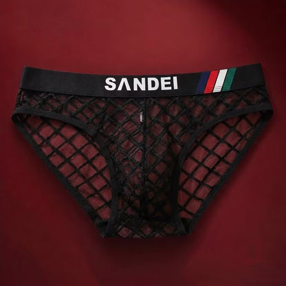 ZD【Limited Time Offer 】Grid Lace Wide Waistband Sporty Comfort Men's Underwear