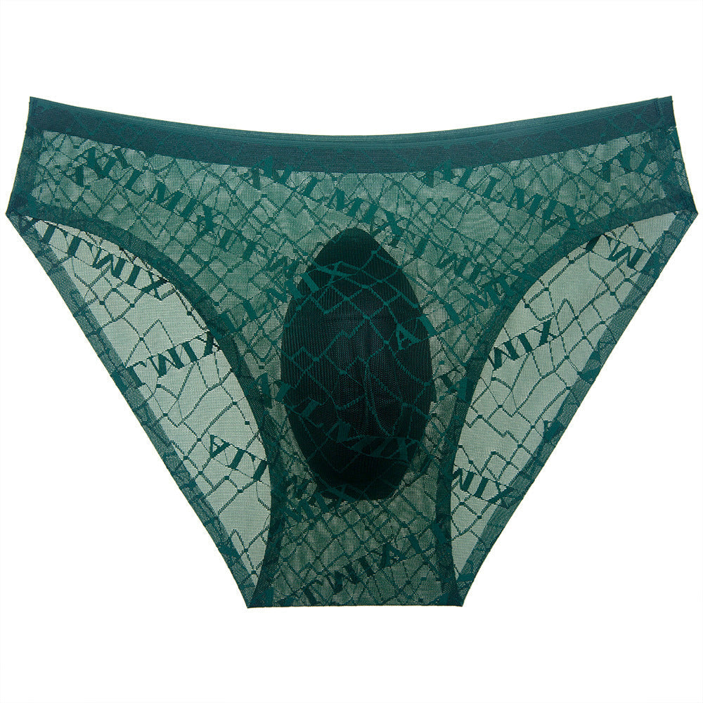 ZD Printed Sheer Mesh Men Brief