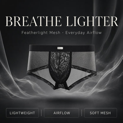 Double Side Sheer Mesh Minimal Low-Rise Briefs