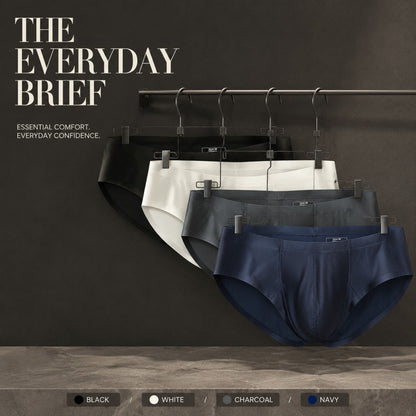 Satin Glossy 3D Pouch Low-Rise Men's Briefs