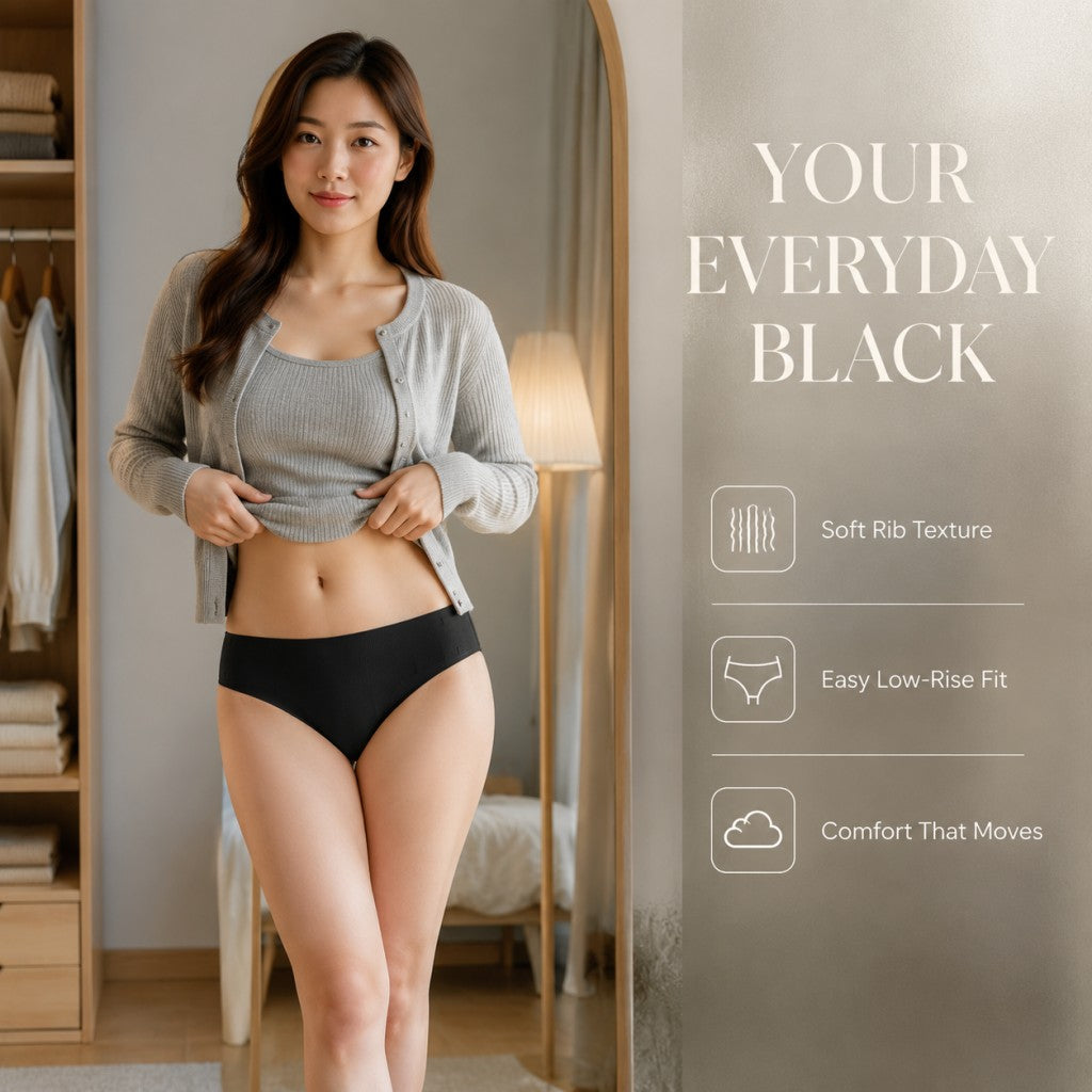 Thin Vertical Stripe Ice Silk Seamless One-Piece Low-Rise Briefs