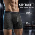 Full Honeycomb Mesh Breathable Anti-Chafing Long Leg Boxer Briefs