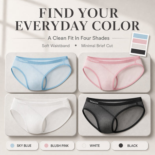 Thin Vertical Texture Stretch Breathable Low-Rise Men's Briefs