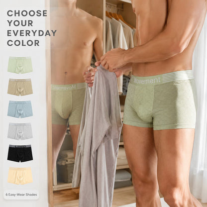 Hidden Rhombus Jacquard Letter Rib Waist Ice Silk Boxer Briefs