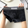 Vintage Texture Herringbone Wide Waistband Boxer Briefs