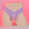 ZD Bow Decor Lace Thong