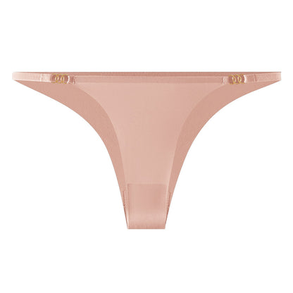 Metal Ring Thin Strap Minimal Low-Rise Thong