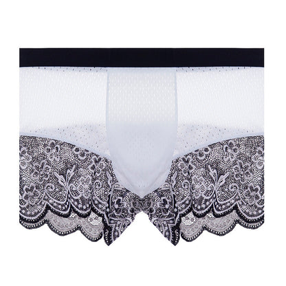 Breathable Mesh Lace Men’s Boxer Briefs