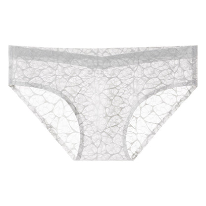 Crack Texture Full Hollow Sheer Low-Rise Briefs